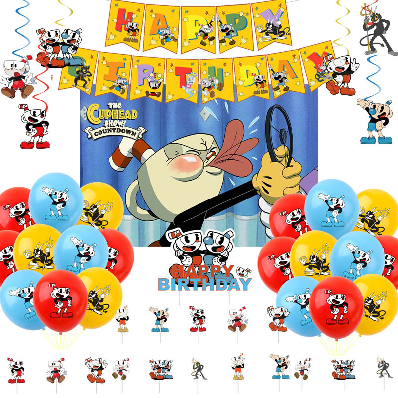 Games Garden Party - Cupheade Background Baby Shower Birthday Party