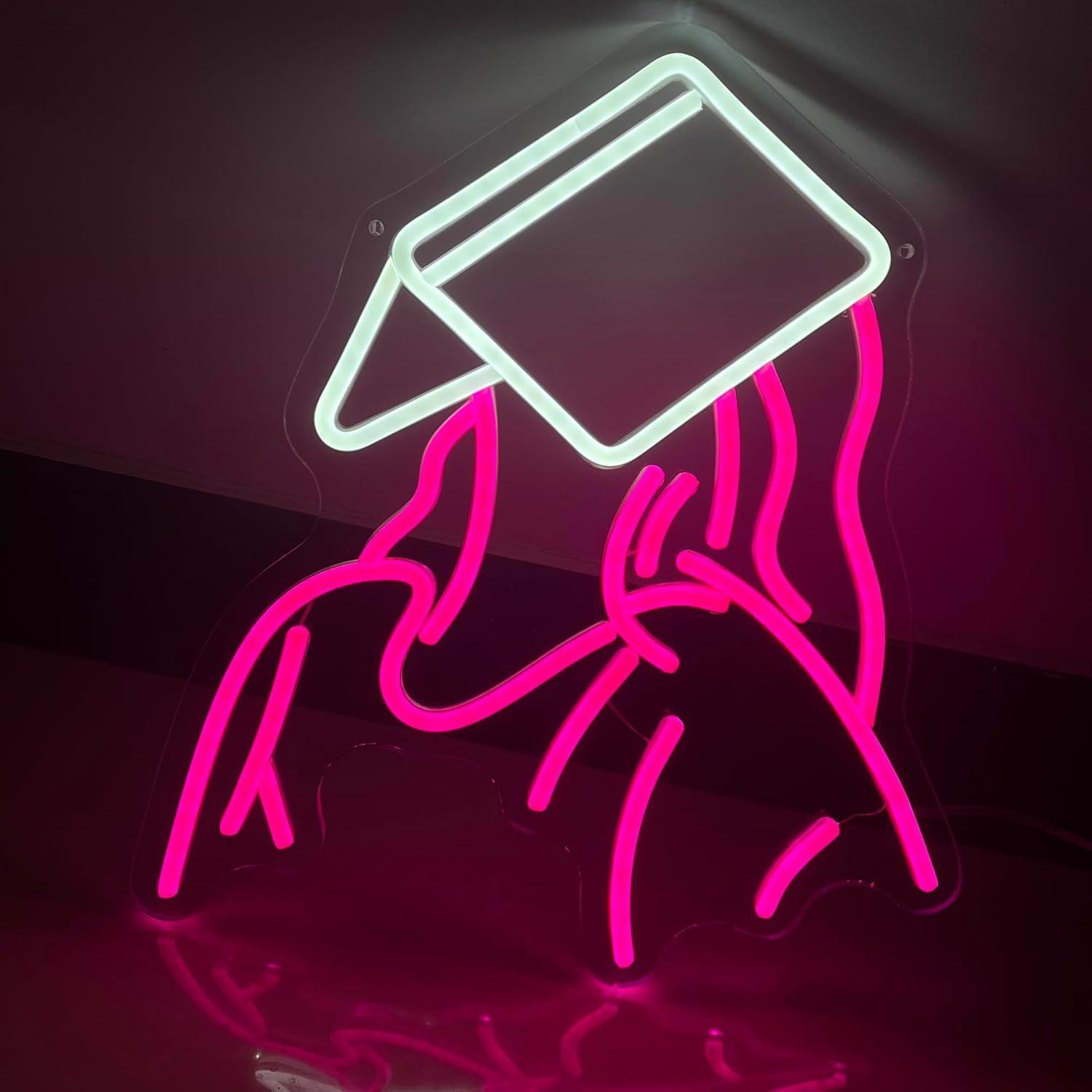 Party Games Night - Reading Girl Neon Sign USB Dimmable