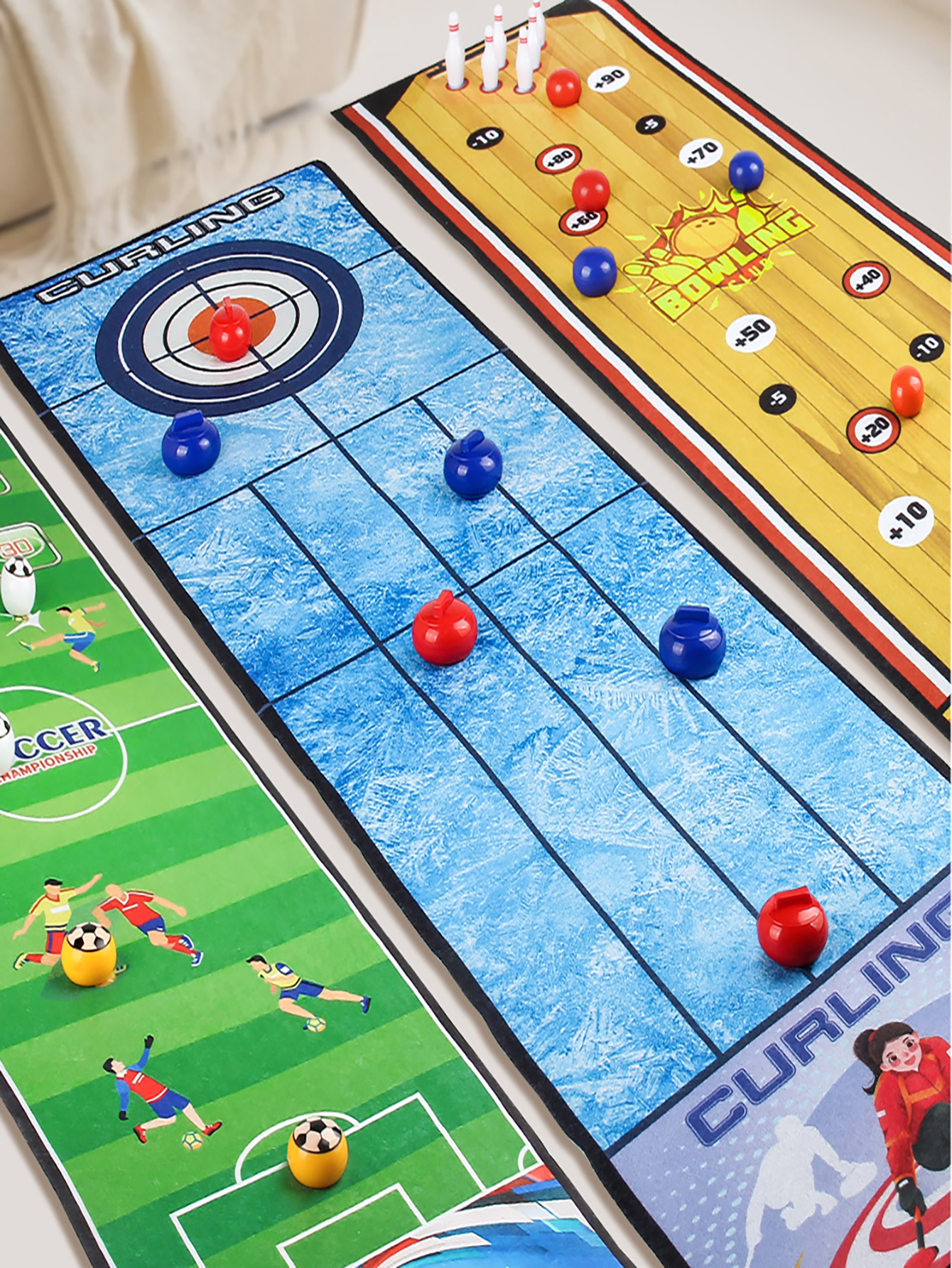 Party Games Night - Kids Board Games, Tabletop Curling Strategy