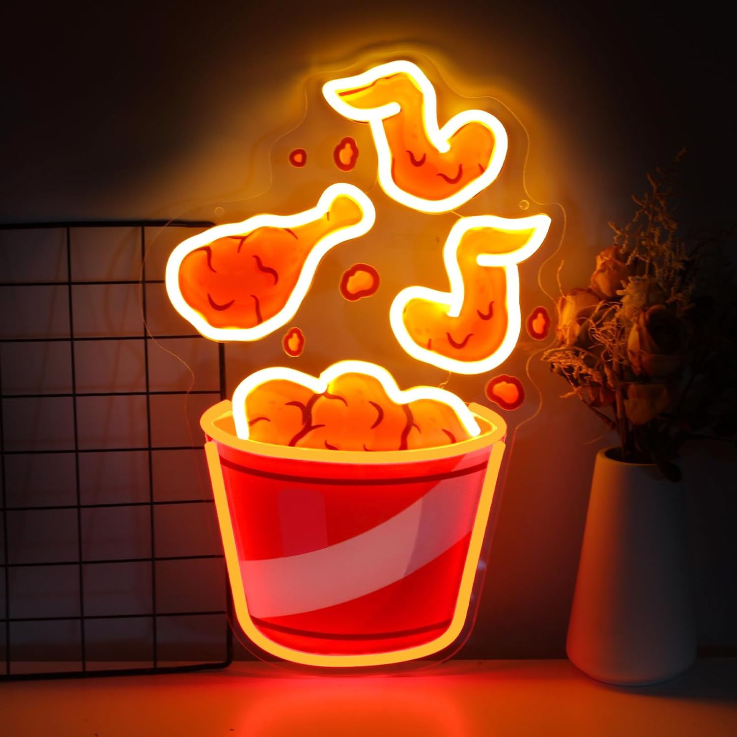 Fried Chicken Neon Sign USB Di - Party Games Shop recensione e prezzo