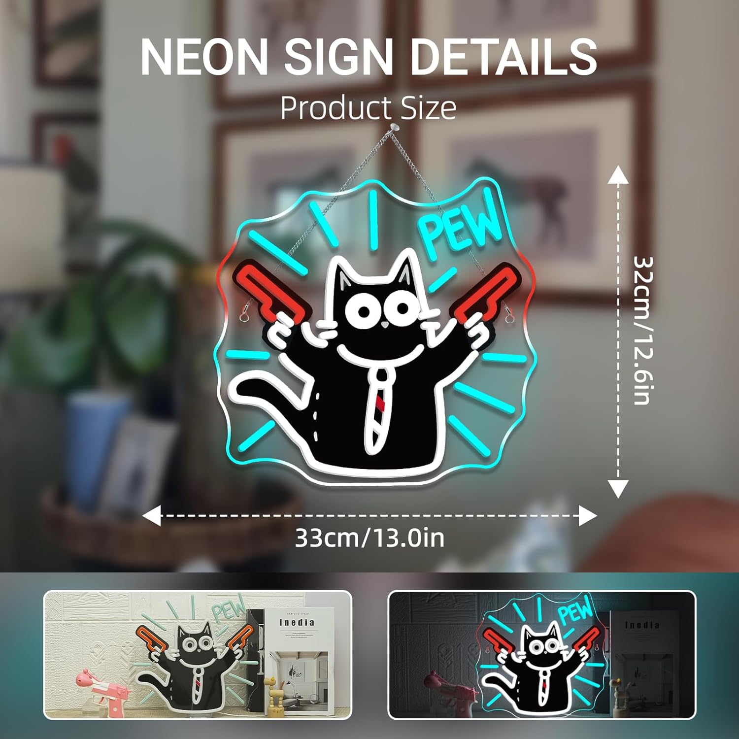 Cat Neon Sign USB Dimmable LED - Party Games Shop recensione e prezzo