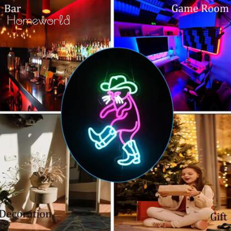 Cowboy Cat Neon Light Sign Dim - Party Games Shop recensione e prezzo