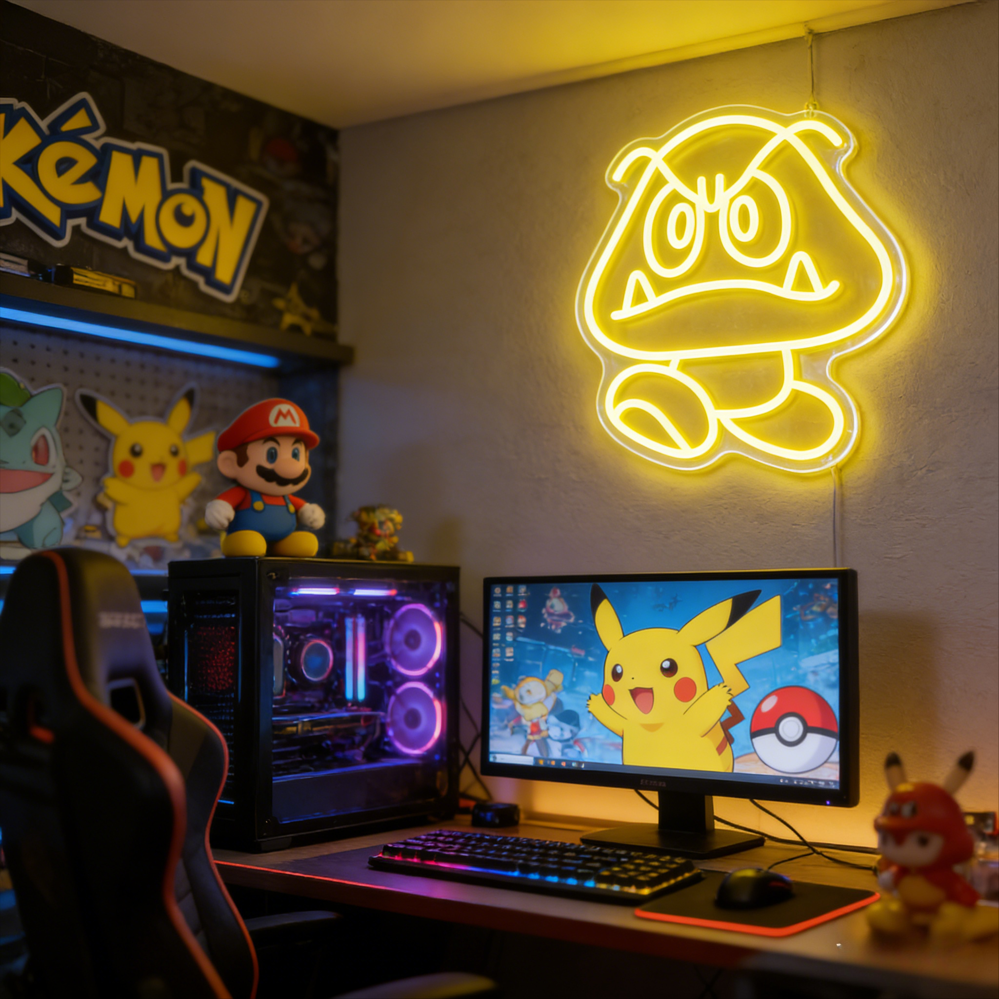 Cute Monster Neon Light LED Di - Party Games Shop recensione e prezzo