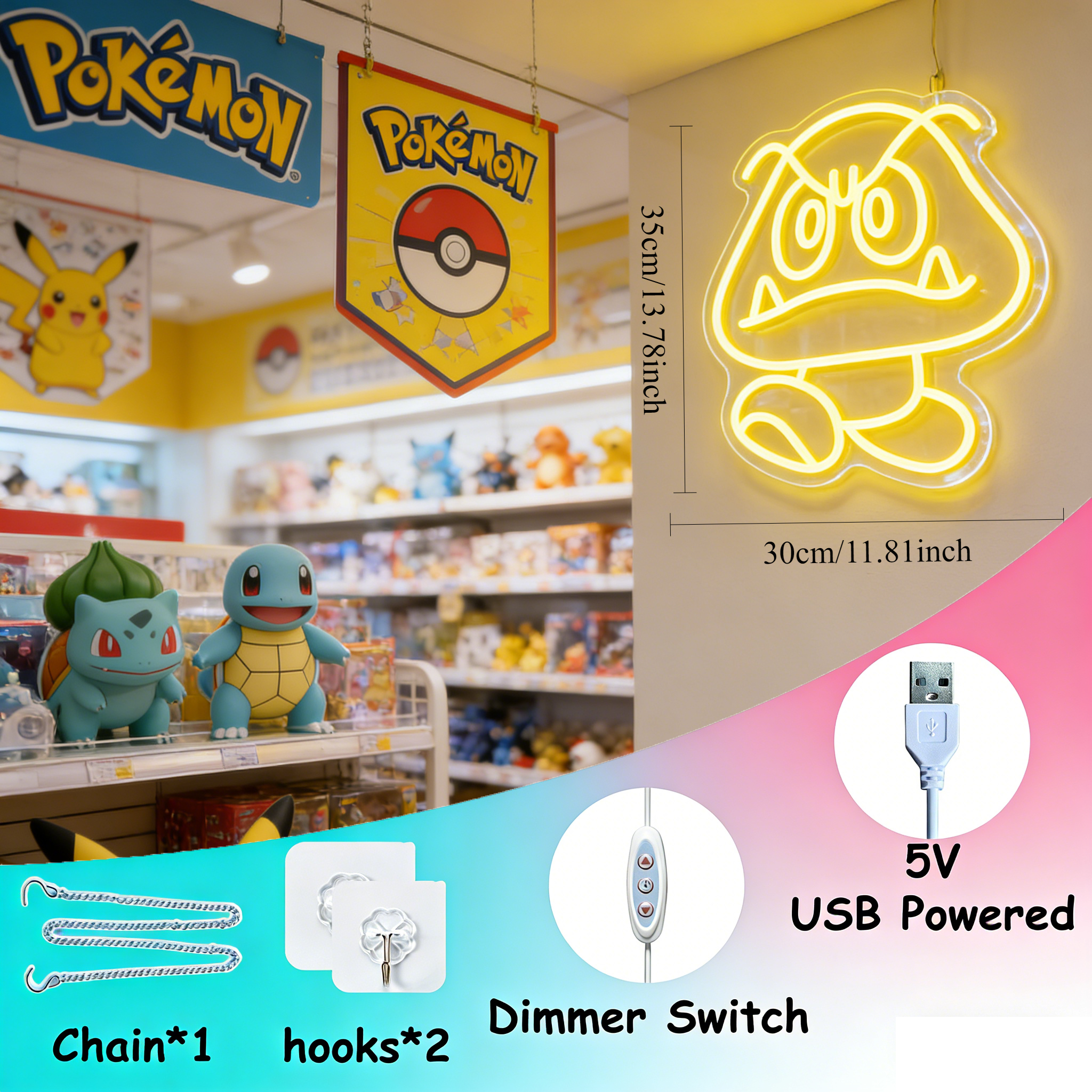 Cute Monster Neon Light LED Di - Party Games Shop recensione e prezzo