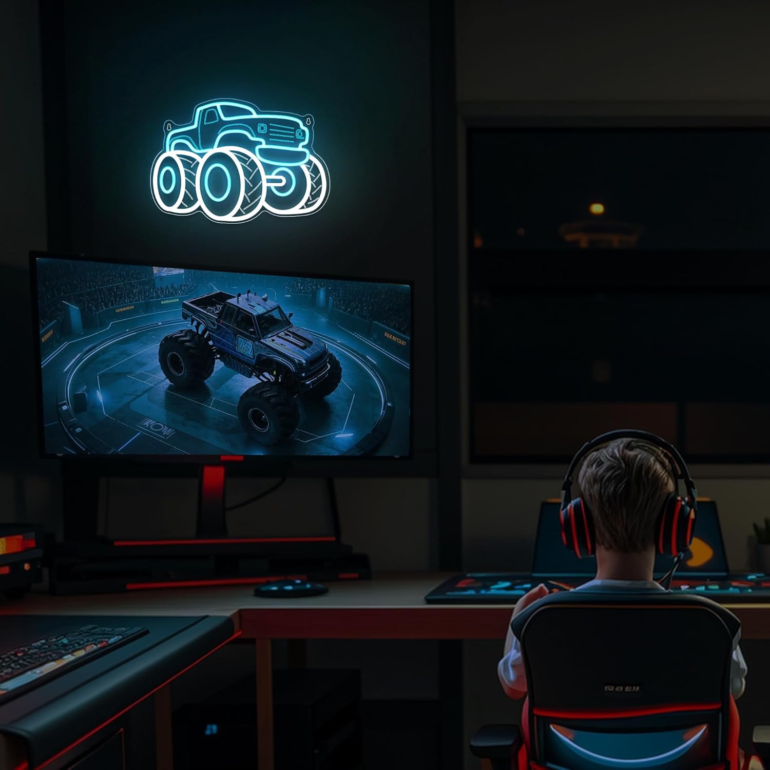 Truck Neon Sign USB Dimmable L - Party Games Shop recensione e prezzo