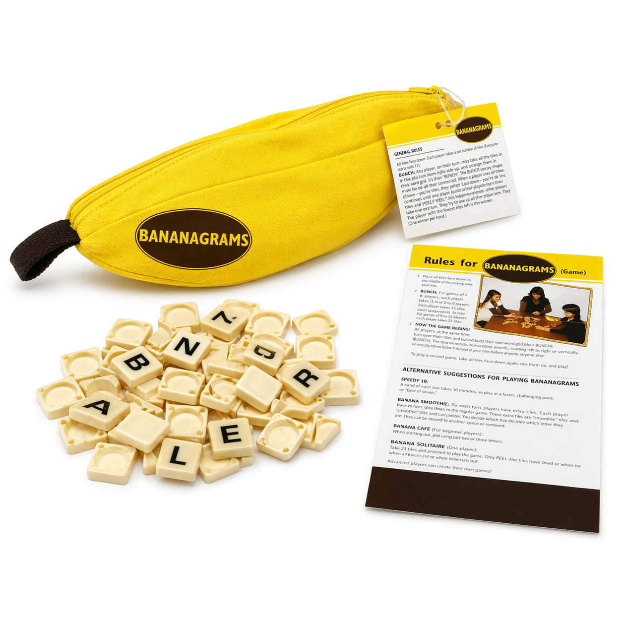 Banana-Shaped Word Tile Game w - Party Games Night recensione e prezzo