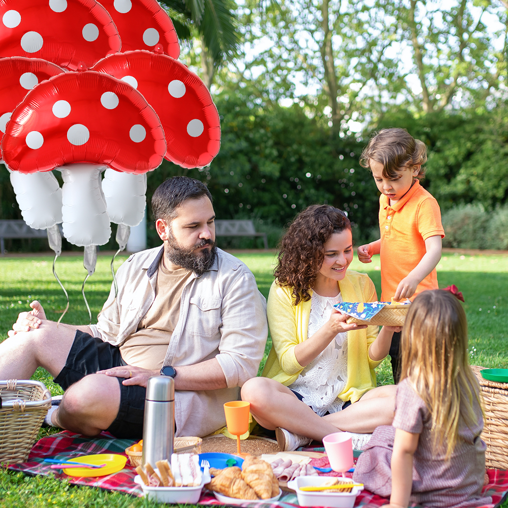 5/3/1Pcs Red Mushroom Foil Bal - Games Garden Party recensione e prezzo