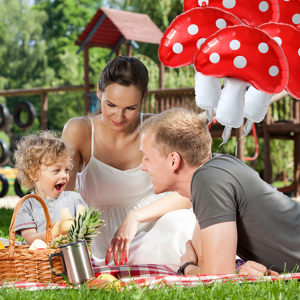 5/3/1Pcs Red Mushroom Foil Bal - Games Garden Party recensione e prezzo