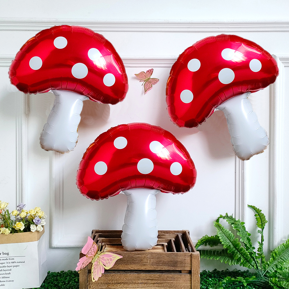 5/3/1Pcs Red Mushroom Foil Bal - Games Garden Party recensione e prezzo