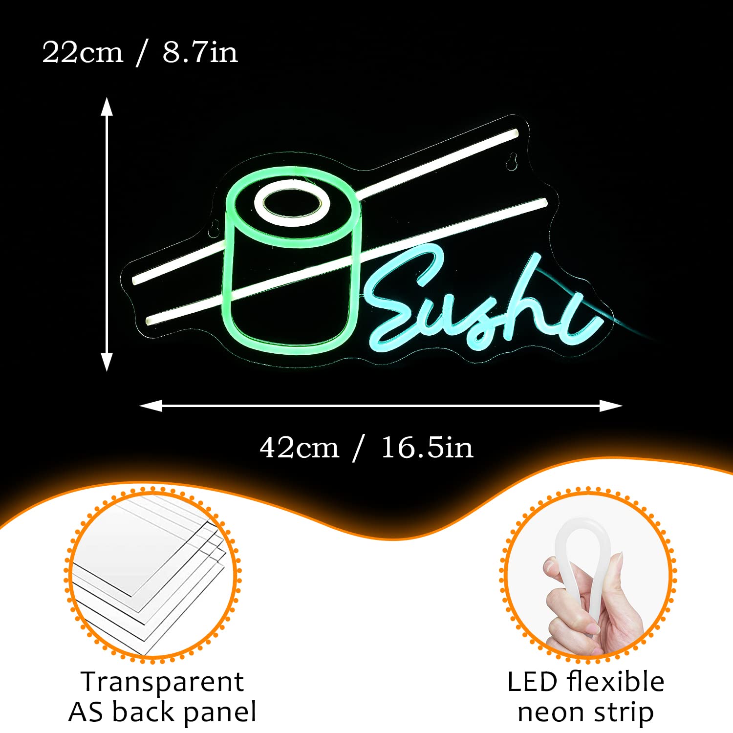 Sushi Neon Sign Bar Wine Glass - Party Games Shop recensione e prezzo